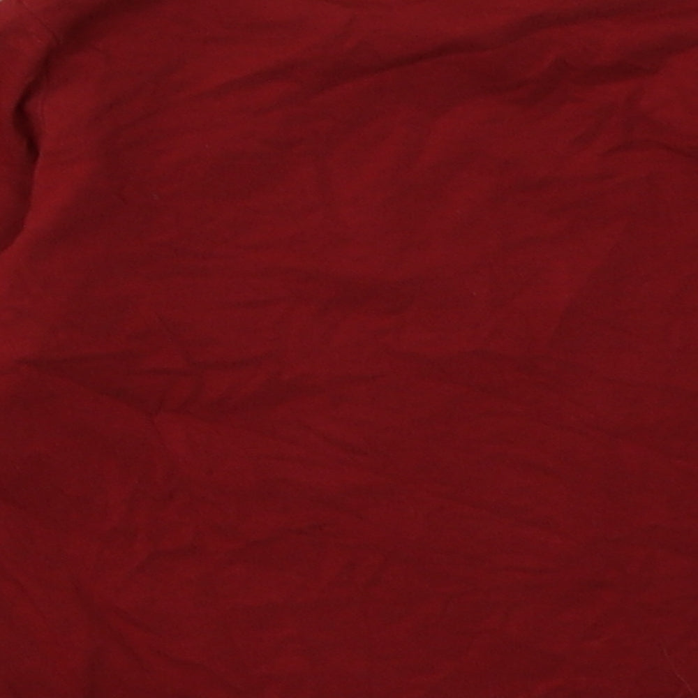 Matalan Boys Red  Cotton Basic Casual Size 18-24 Months Crew Neck Button - be brave and curious
