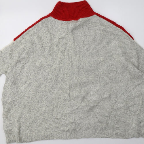 Marks and Spencer Womens Grey Striped Acrylic Pullover Sweatshirt Size S  Pullover