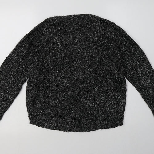 H&M Womens Black  Acrylic Pullover Sweatshirt Size 8  Pullover