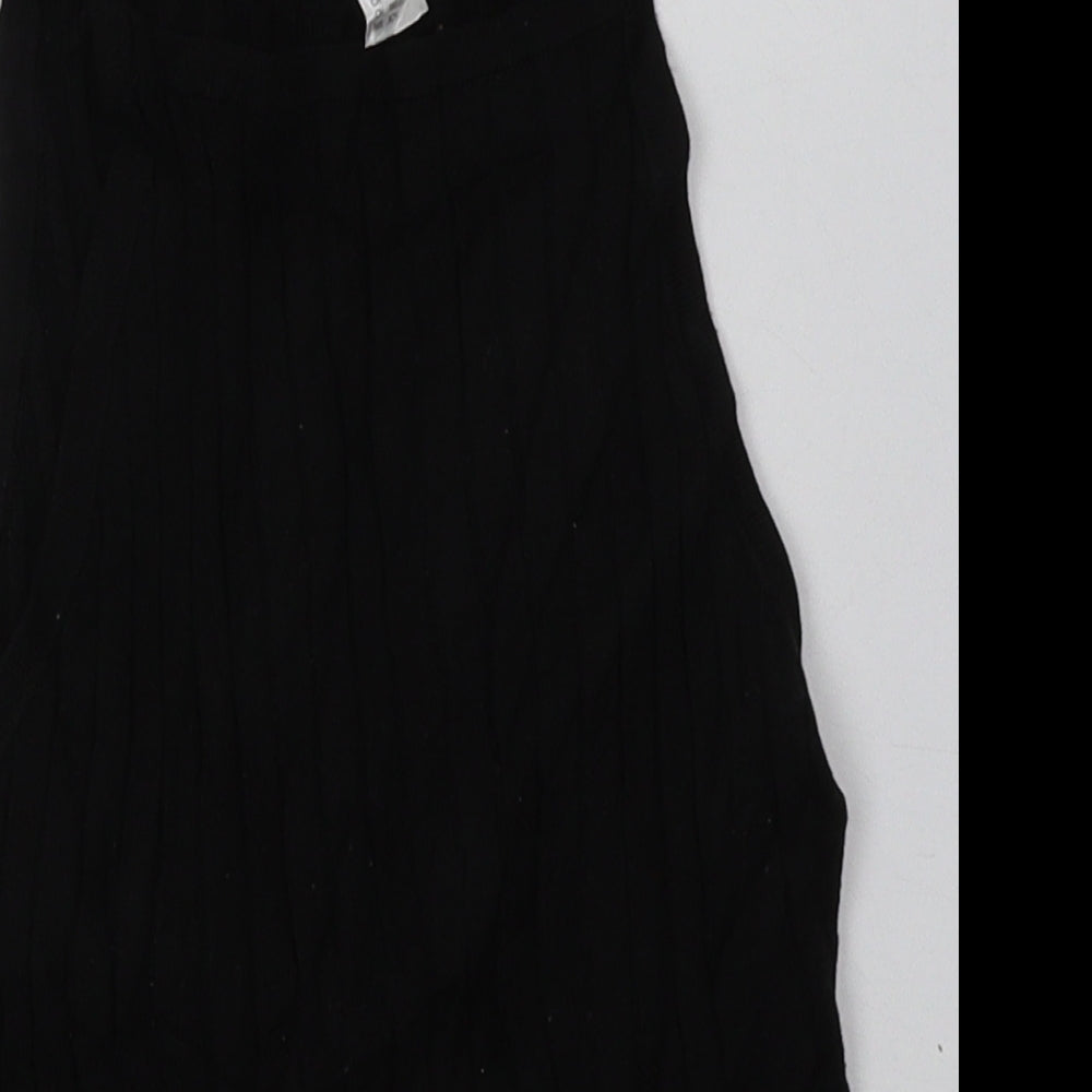 H&M Womens Black  Acrylic Cropped Tank Size XS Square Neck