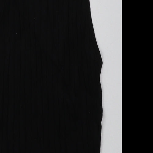 H&M Womens Black  Acrylic Cropped Tank Size XS Square Neck