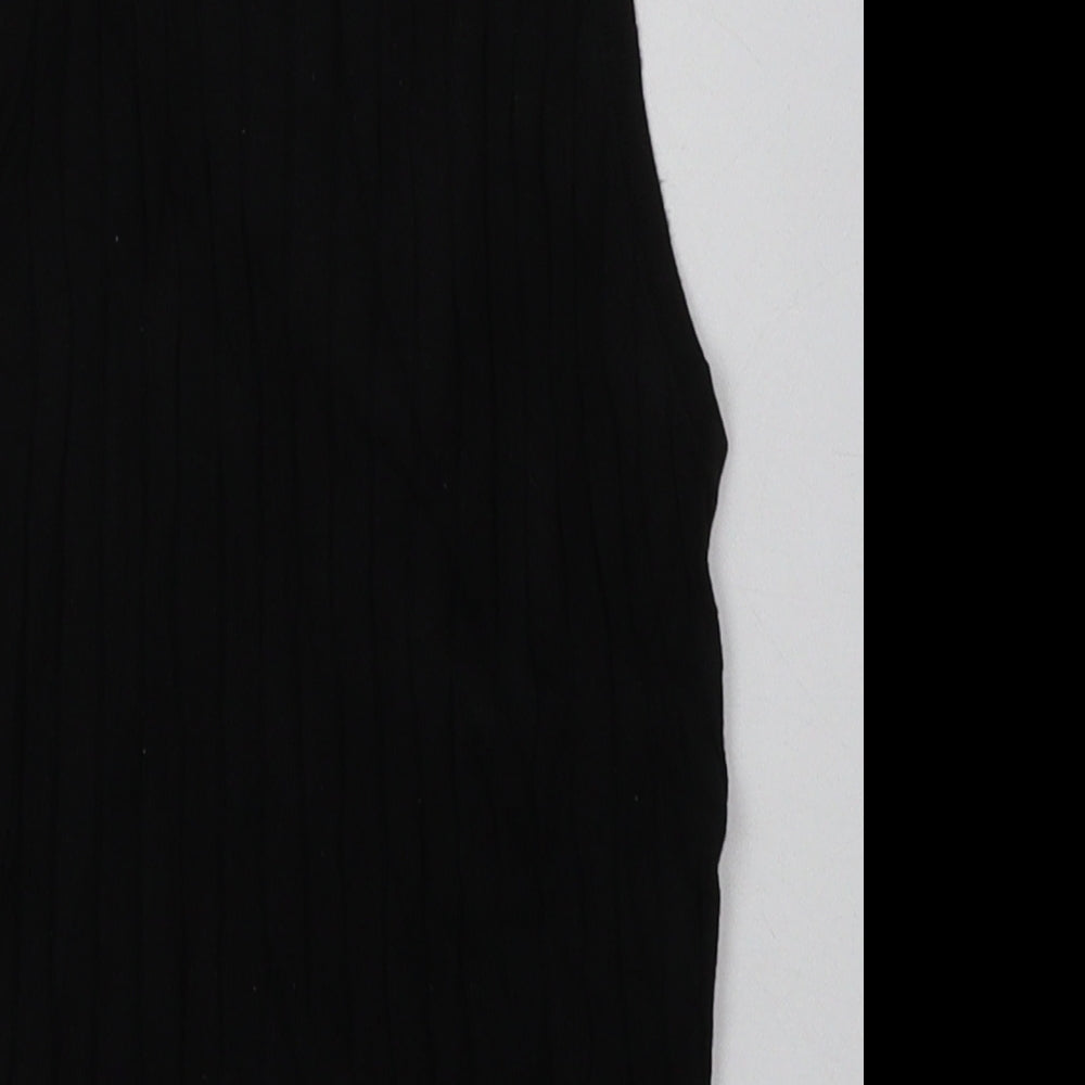 H&M Womens Black  Acrylic Cropped Tank Size XS Square Neck