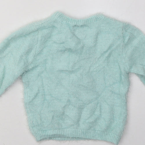 George Girls Green  Polyamide Pullover Sweatshirt Size 2 Years  Pullover - Penguin Print