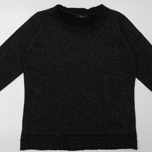 BM Womens Black  Acrylic Pullover Sweatshirt Size M  Pullover
