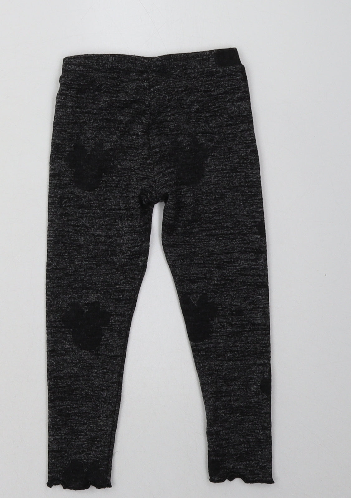 F&F Girls Grey Geometric Viscose Capri Trousers Size 2-3 Years  Regular  - Minnie Mouse