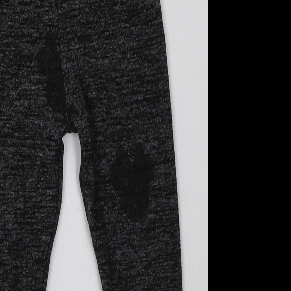 F&F Girls Grey Geometric Viscose Capri Trousers Size 2-3 Years  Regular  - Minnie Mouse