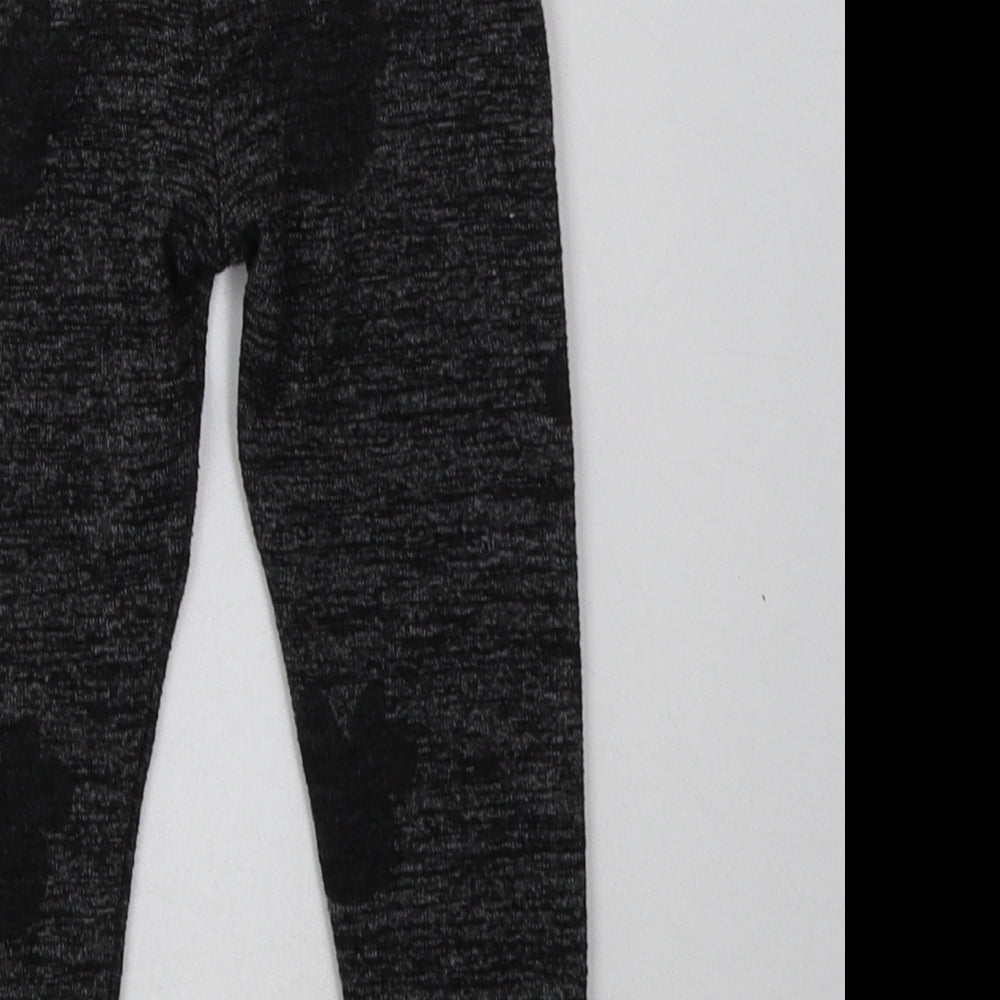 F&F Girls Grey Geometric Viscose Capri Trousers Size 2-3 Years  Regular  - Minnie Mouse