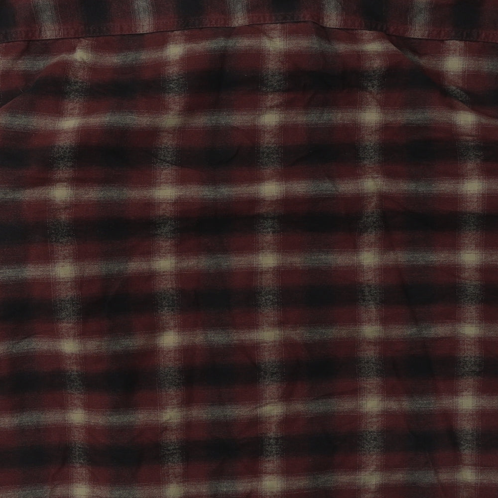 Marks and Spencer Mens Red Check  Jacket  Size XL  Button