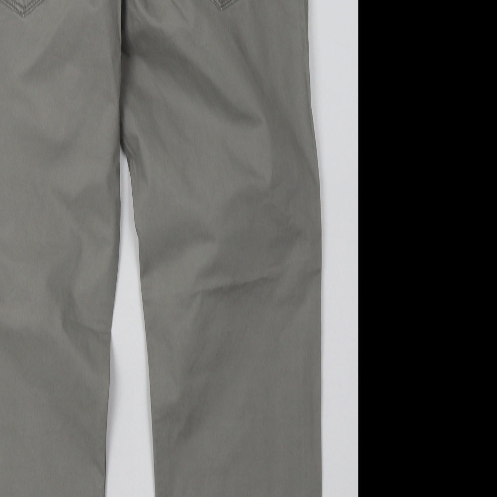 George Mens Grey  Cotton Capri Trousers Size 30 L32 in Regular Button