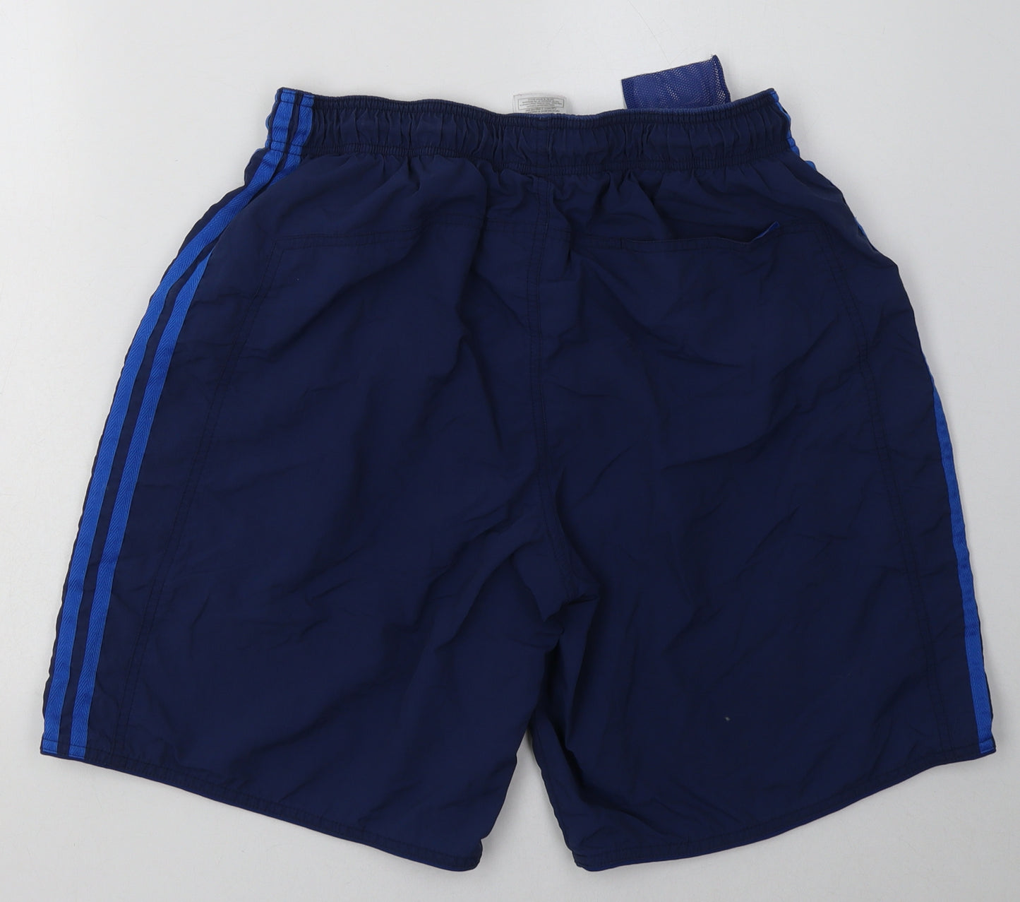 adidas Mens Black Striped Polyester Sweat Shorts Size L L12 in Regular Tie