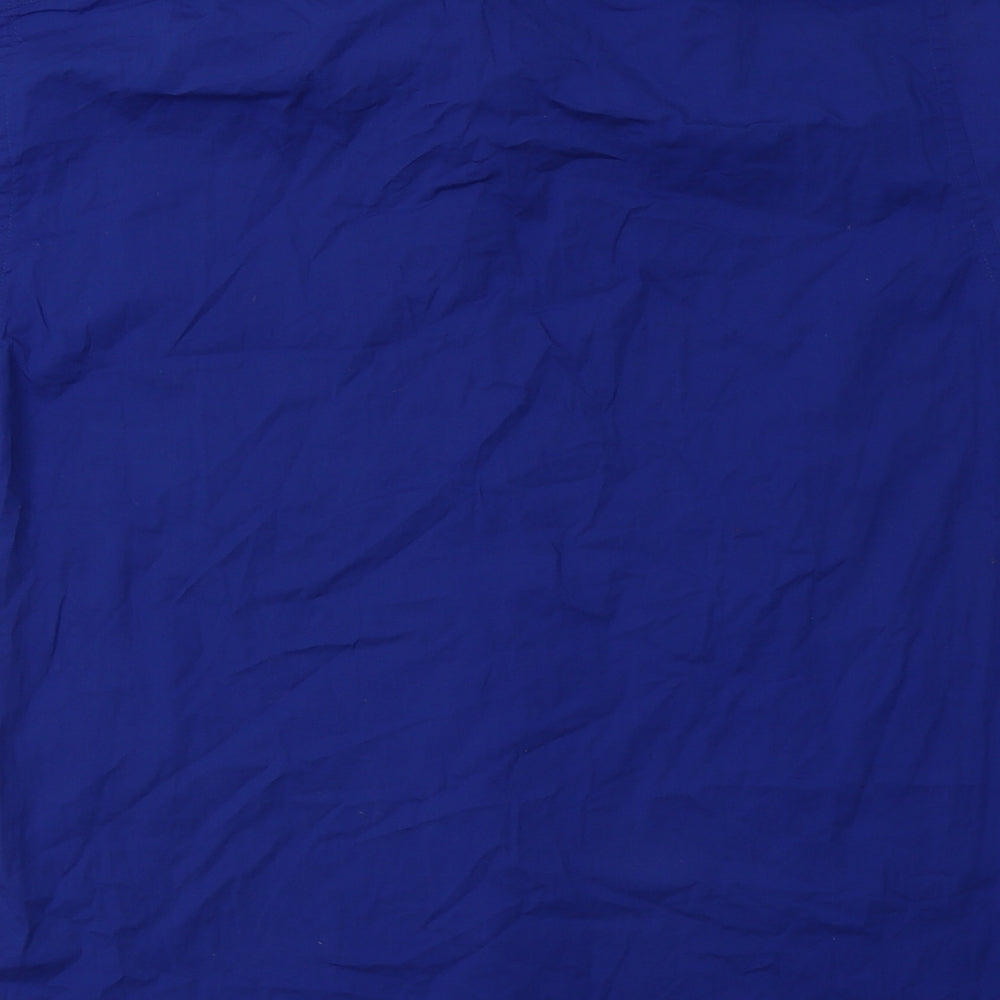 Matalan Mens Blue  Cotton  Button-Up Size M Collared Button