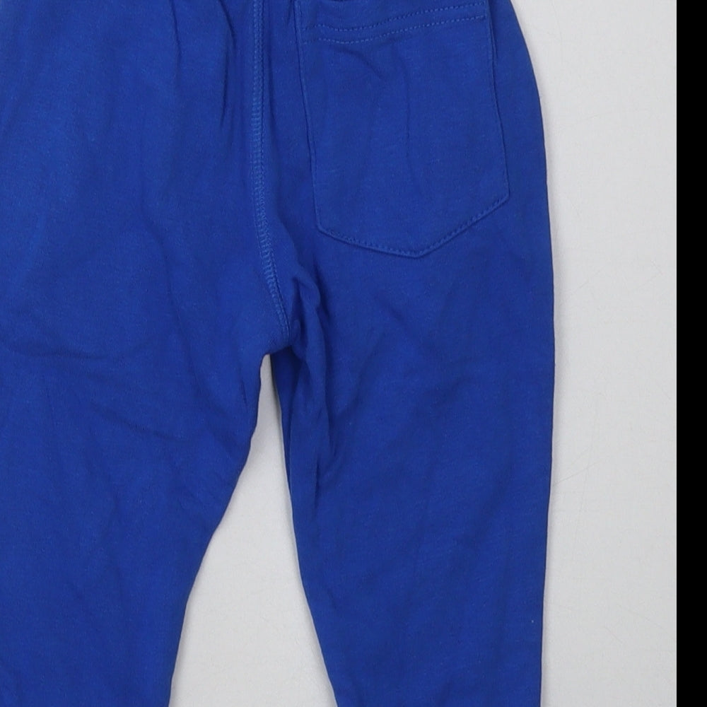 George Boys Blue  Cotton Jogger Trousers Size 12-18 Months  Tie - Awesome