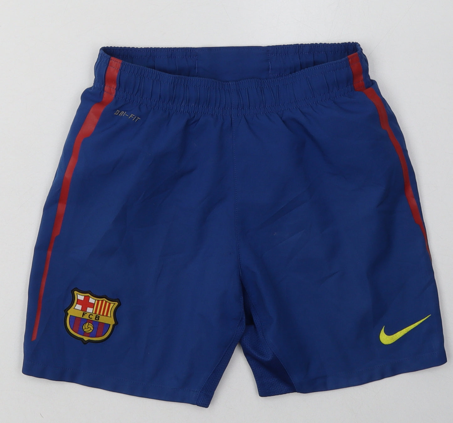Nike Boys Blue  Polyester Sweat Shorts Size 8-9 Years  Regular Tie - Barcelona FC