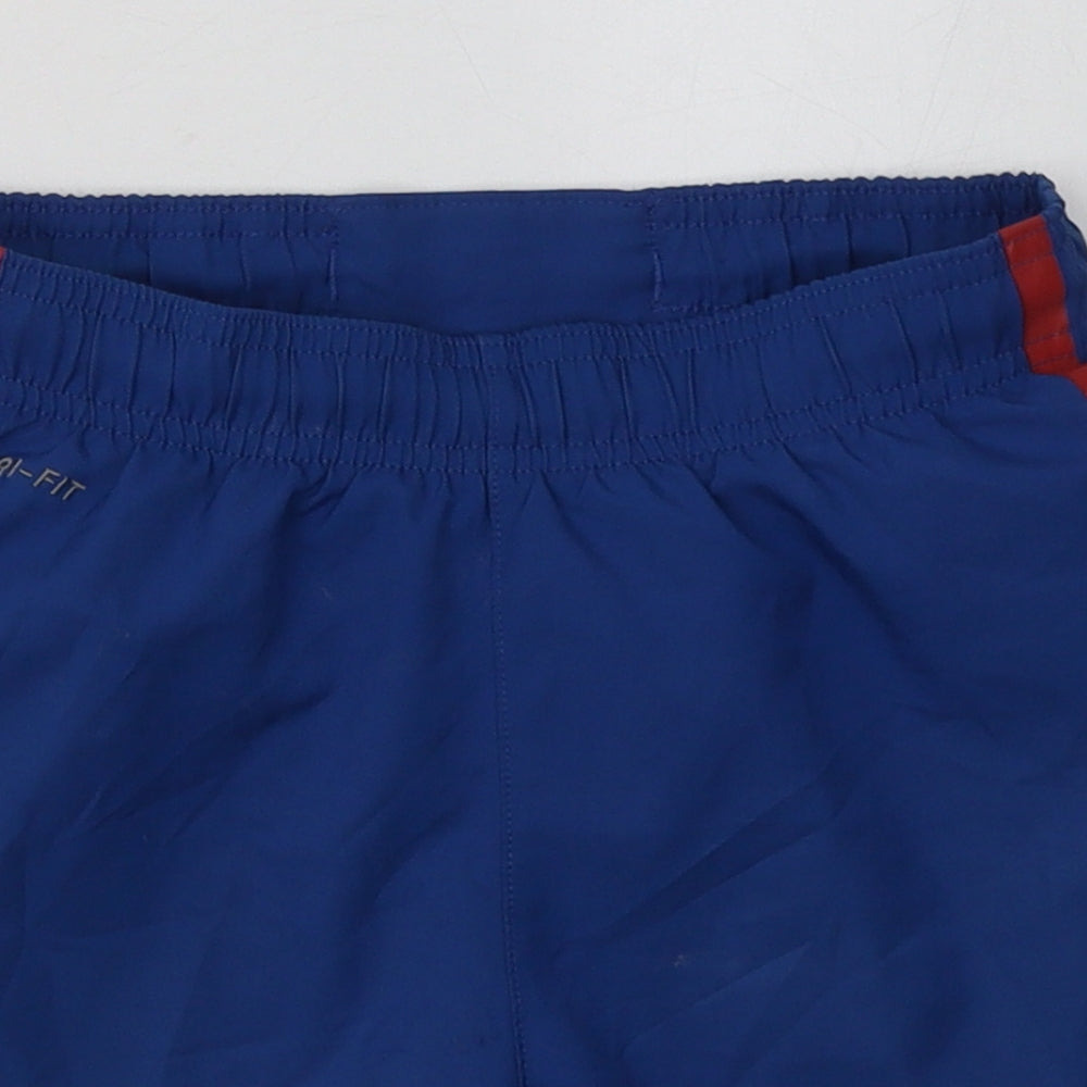 Nike Boys Blue  Polyester Sweat Shorts Size 8-9 Years  Regular Tie - Barcelona FC