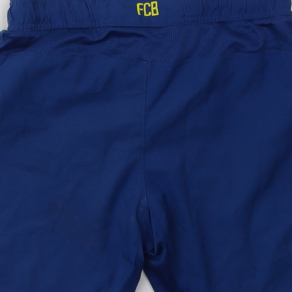 Nike Boys Blue  Polyester Sweat Shorts Size 8-9 Years  Regular Tie - Barcelona FC