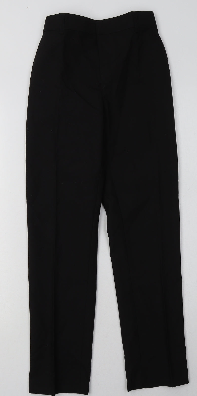 Marks and Spencer Boys Black  Polyester Capri Trousers Size 12-13 Years  Slim Hook & Eye - School Wear