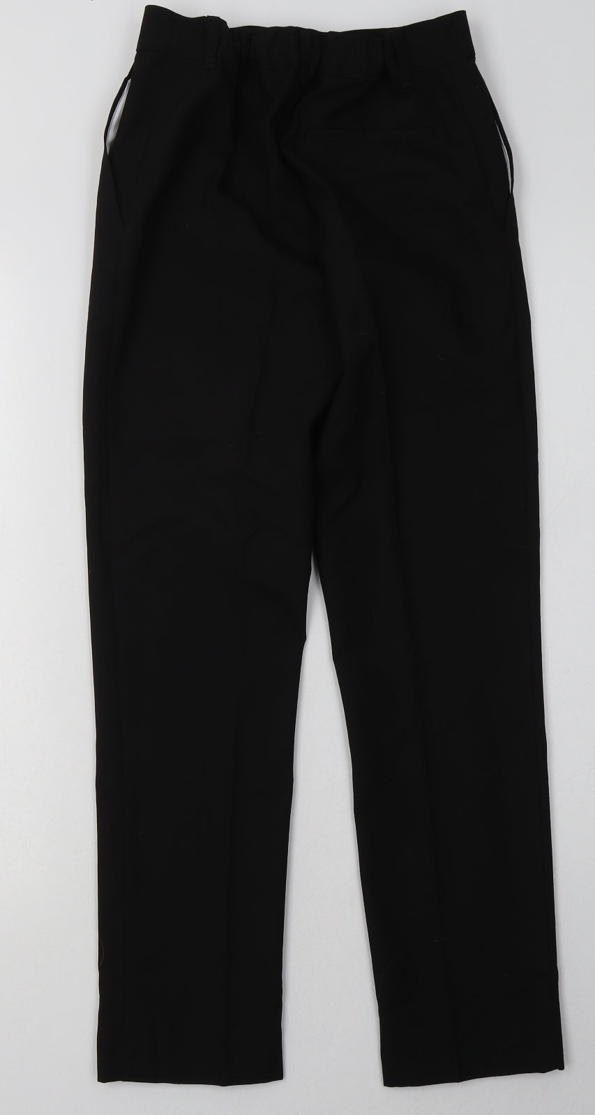 Marks and Spencer Boys Black  Polyester Capri Trousers Size 12-13 Years  Slim Hook & Eye - School Wear