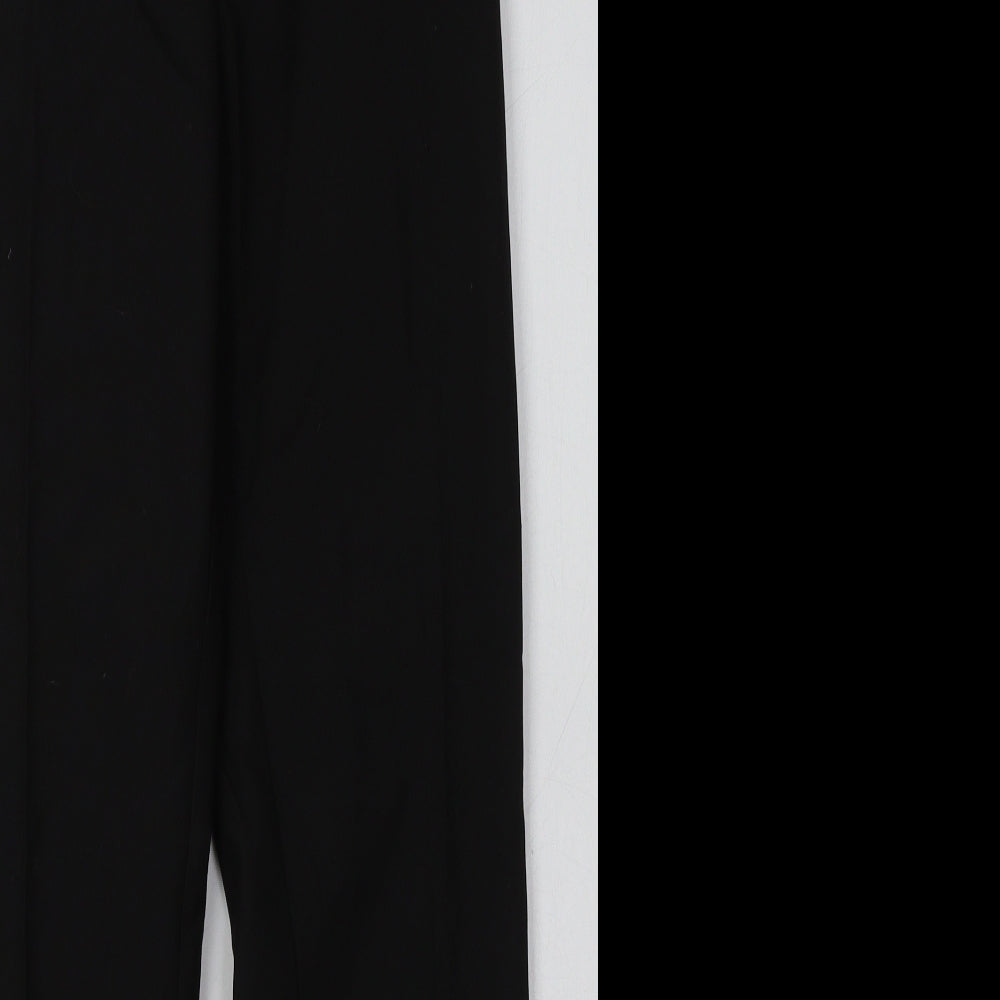 Marks and Spencer Boys Black  Polyester Capri Trousers Size 12-13 Years  Slim Hook & Eye - School Wear