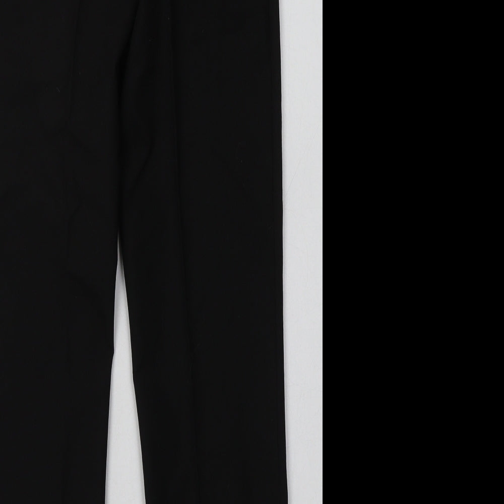 Marks and Spencer Boys Black  Polyester Capri Trousers Size 12-13 Years  Slim Hook & Eye - School Wear