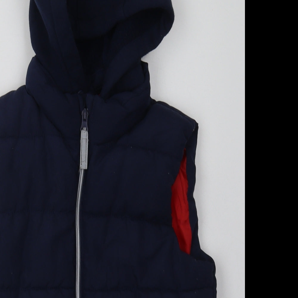 Debenhams Boys Blue   Gilet Jacket Size 9-10 Years  Zip
