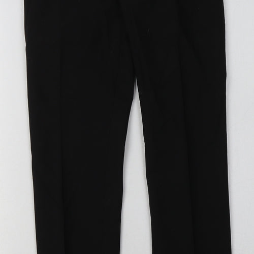 Marks and Spencer Boys Black  Polyester Capri Trousers Size 11-12 Years  Slim Hook & Eye - School Wear
