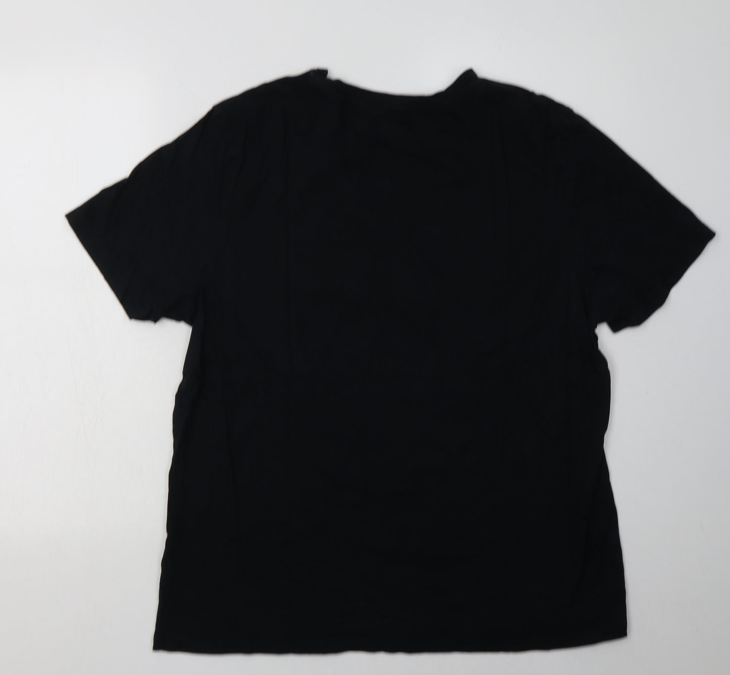 George Mens Black  Cotton  T-Shirt Size XL Crew Neck  - Guiness
