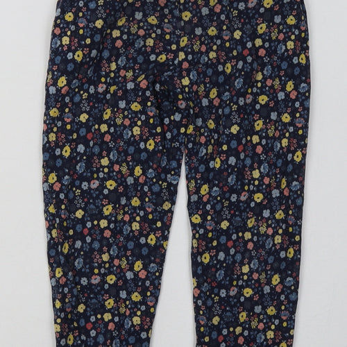 Mothercare Girls Blue Flecked Cotton Capri Trousers Size 5-6 Years  Regular