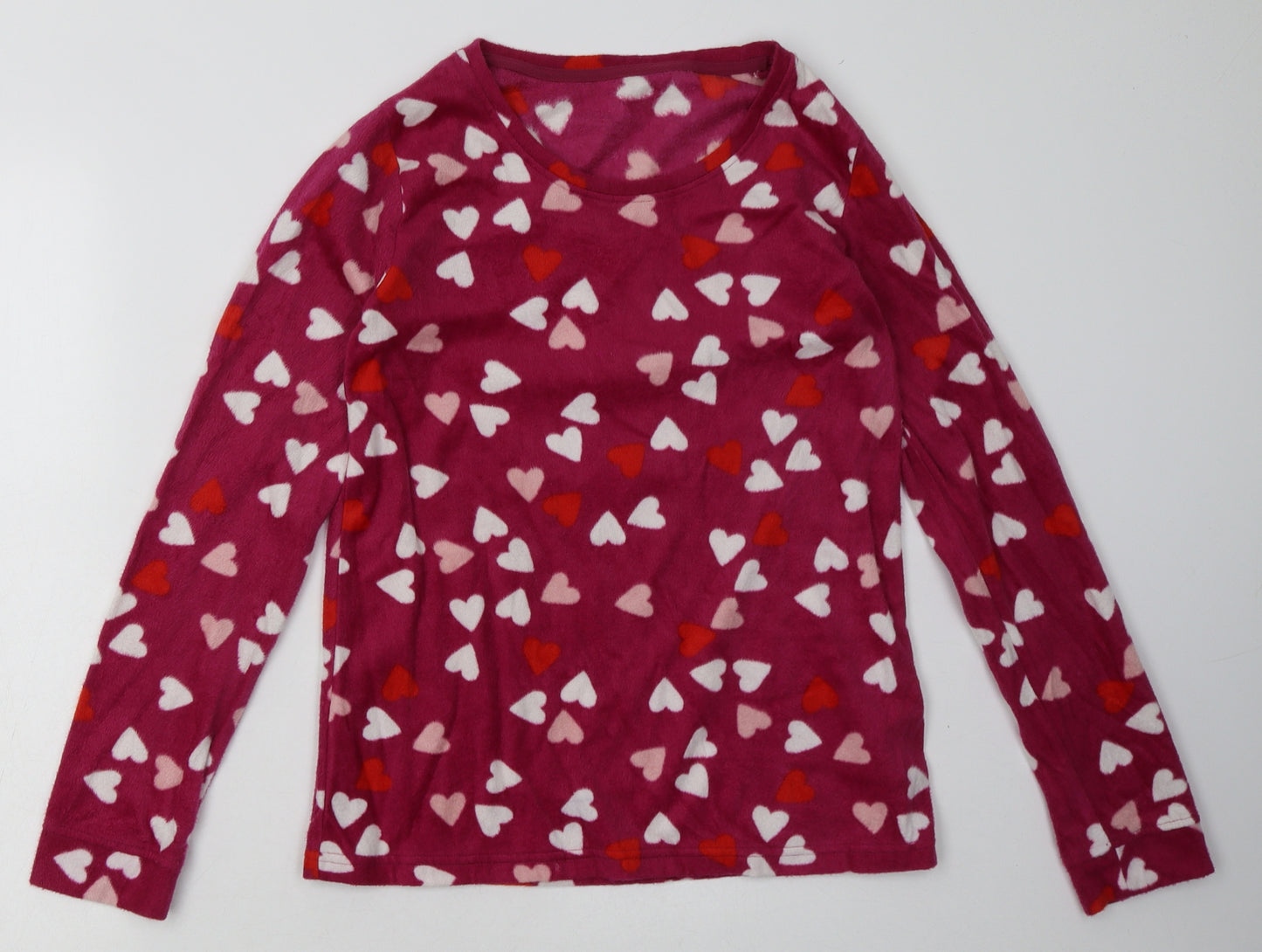 Marks and Spencer Womens Purple Geometric Polyester  Pyjama Top Size 10