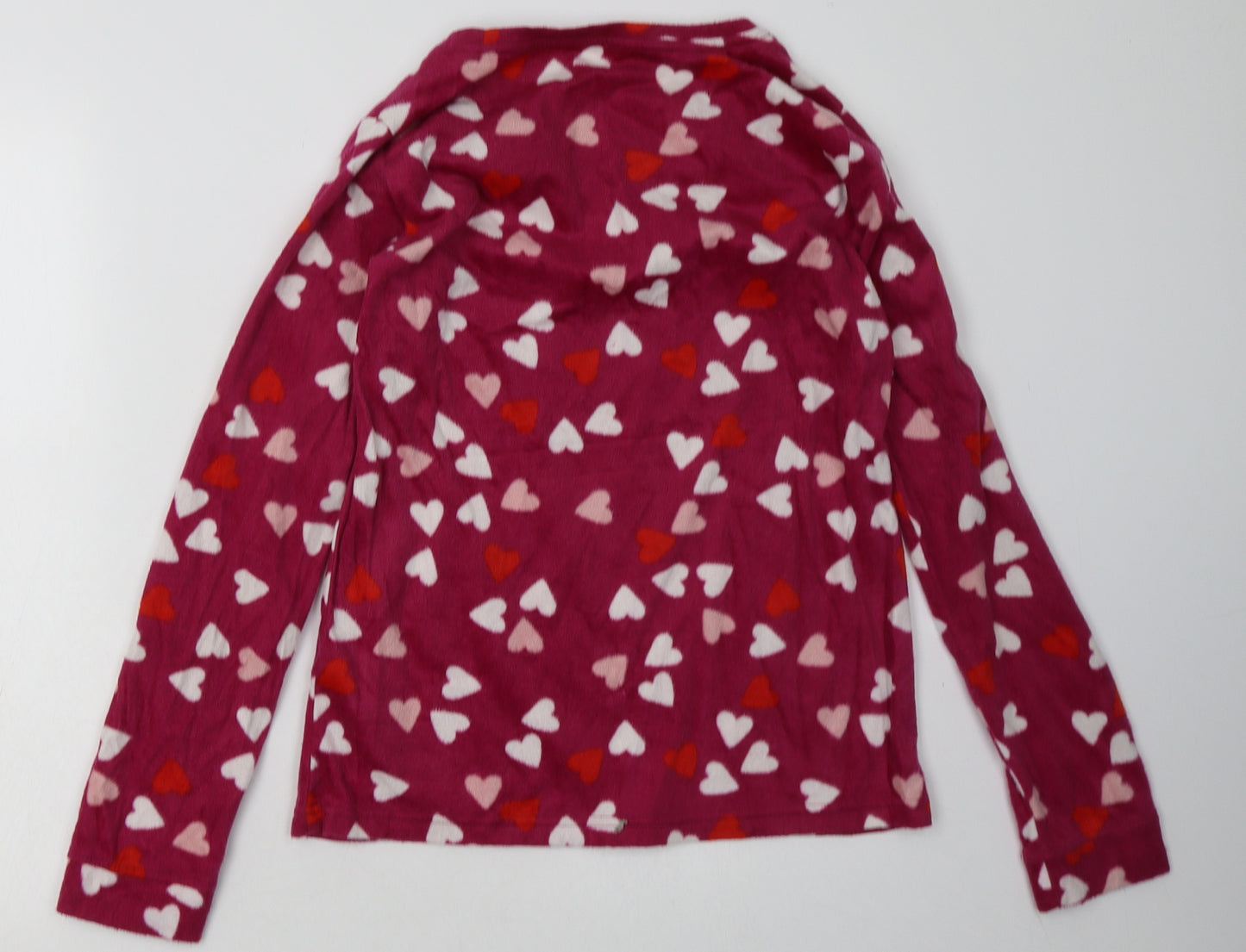 Marks and Spencer Womens Purple Geometric Polyester  Pyjama Top Size 10