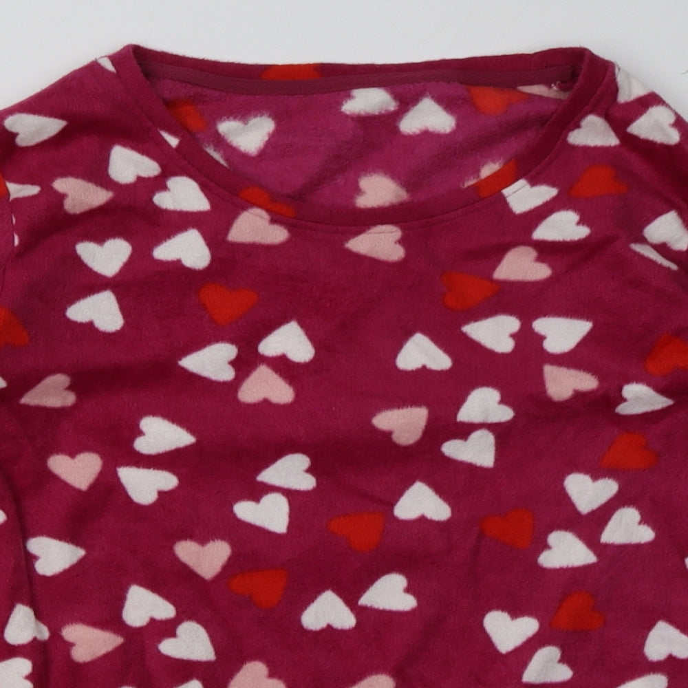 Marks and Spencer Womens Purple Geometric Polyester  Pyjama Top Size 10