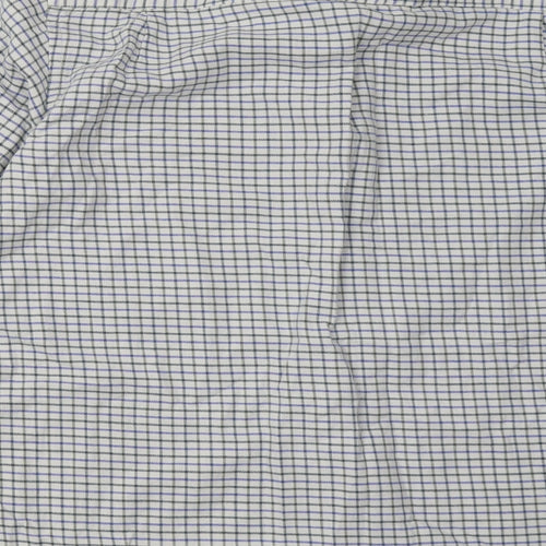 Sherwood Mens Blue Check Cotton  Button-Up Size M Collared Button