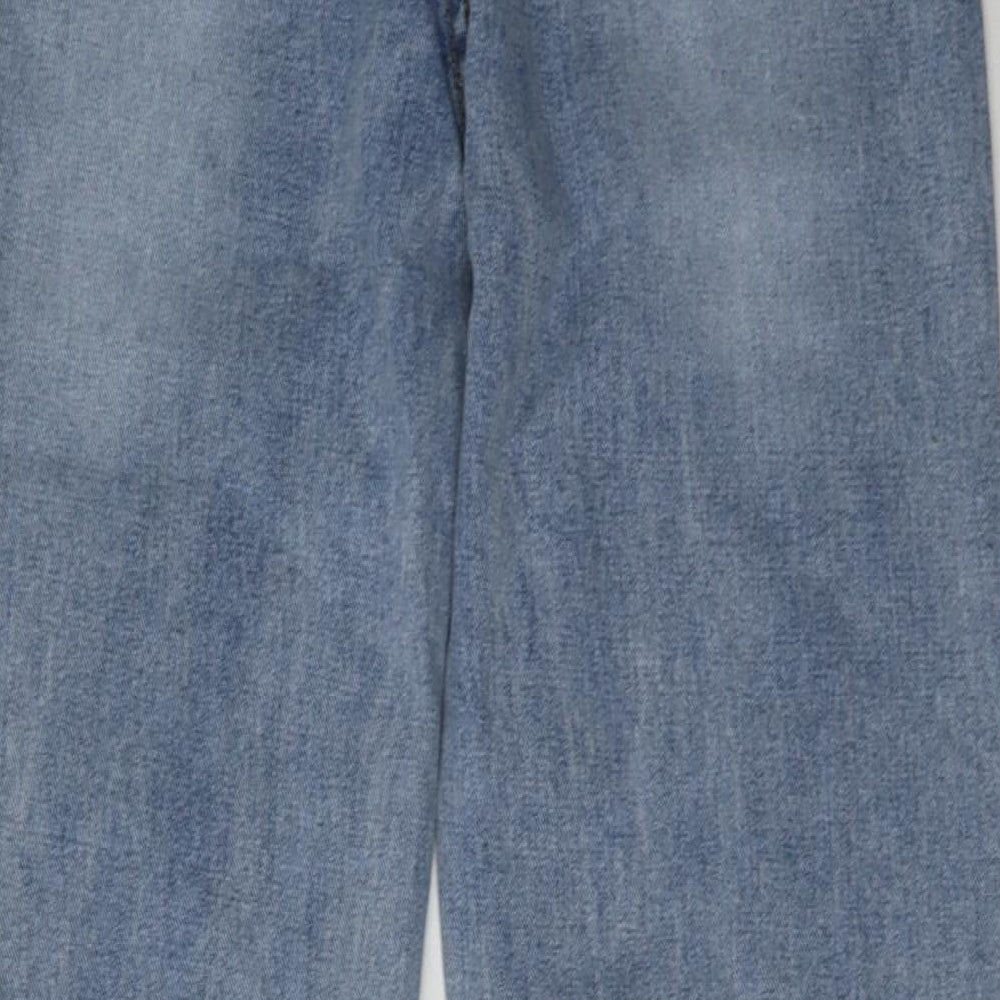 SheIn Womens Blue  Cotton Mom Jeans Size S L32 in Regular Button