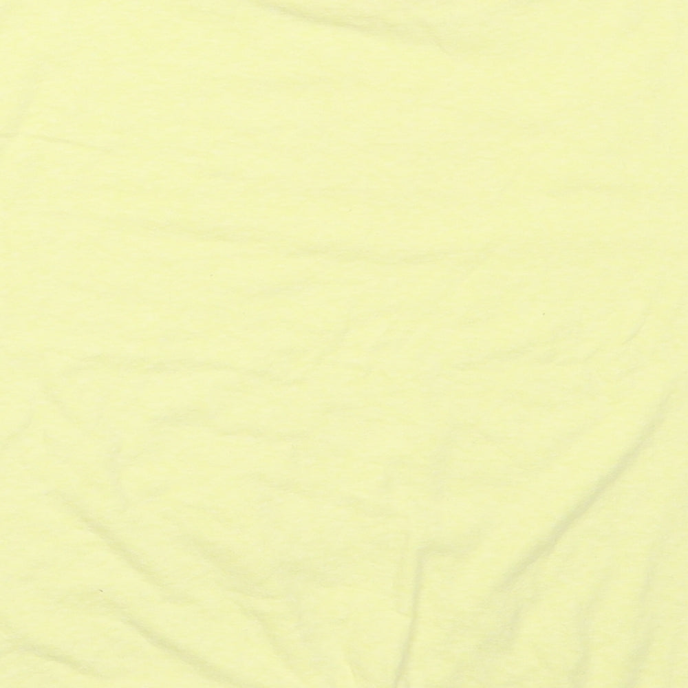 Marks and Spencer Girls Yellow  Polyester Basic T-Shirt Size 12-13 Years Round Neck
