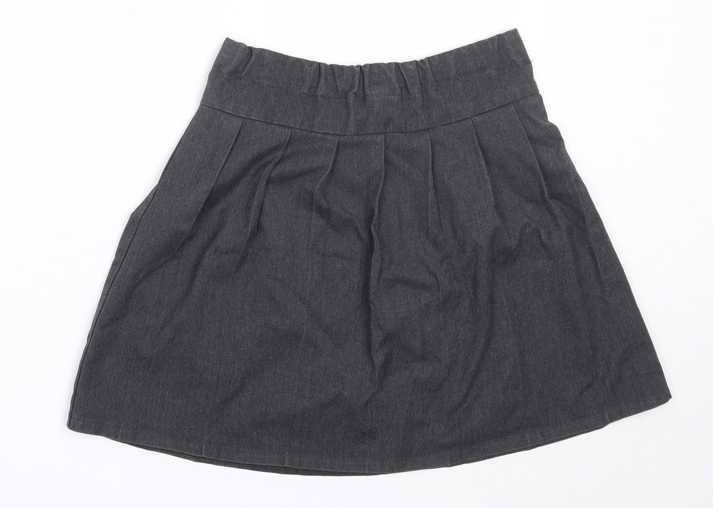 TU Girls Grey  Polyester Skater Skirt Size 8 Years  Regular  - school skirt
