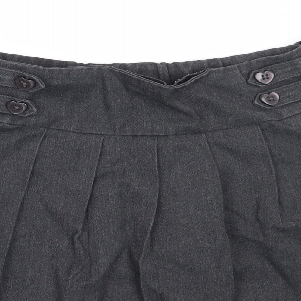 TU Girls Grey  Polyester Skater Skirt Size 8 Years  Regular  - school skirt
