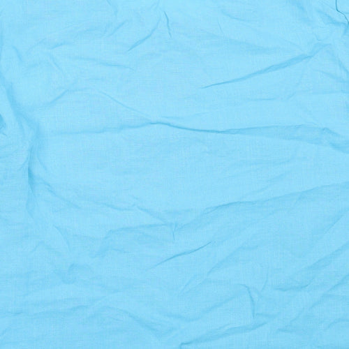 TIGI Womens Blue  Polyamide Basic Blouse Size 10 Round Neck