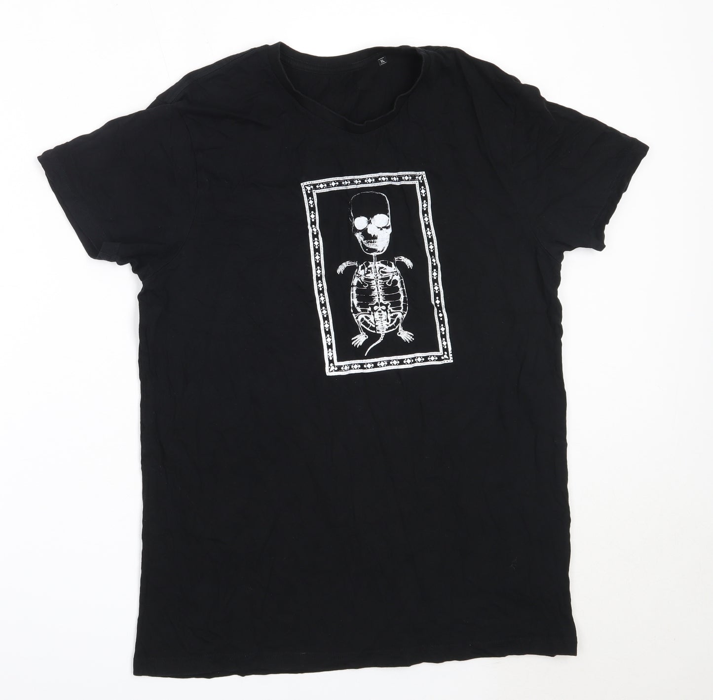 B&C Collection Mens Black  Cotton  T-Shirt Size XL Round Neck