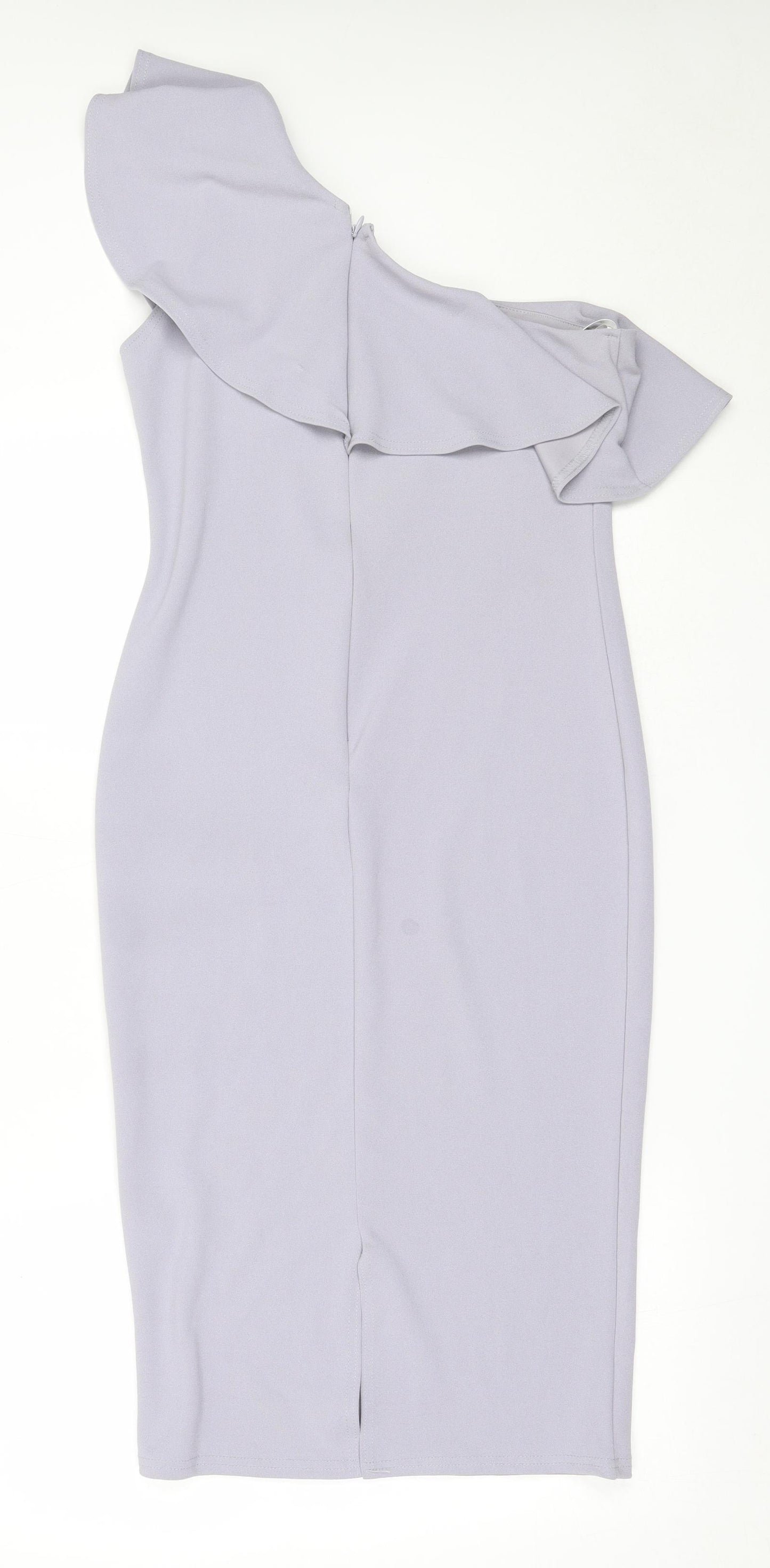 Missguided Womens Purple  Polyester Bodycon  Size 12  One Shoulder