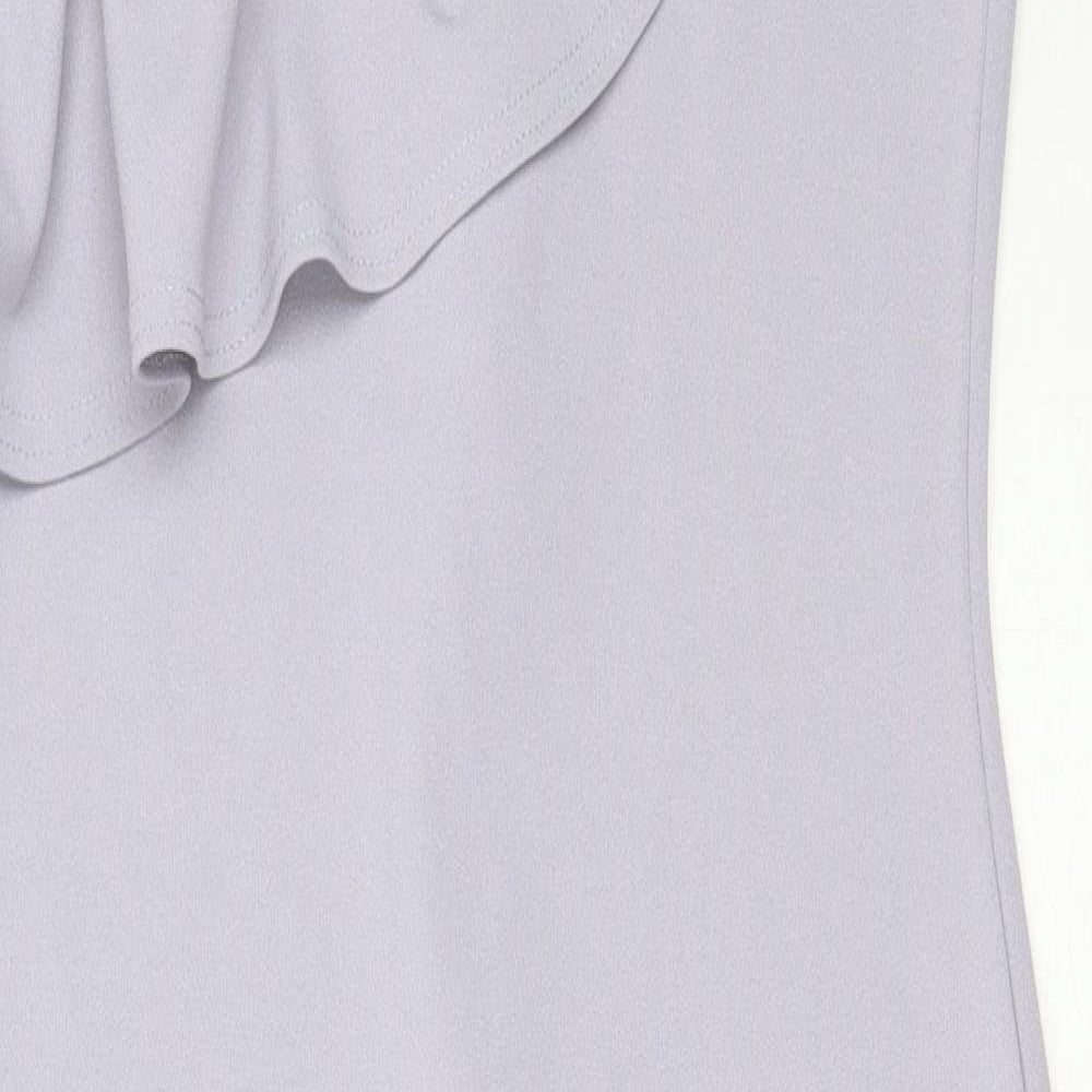 Missguided Womens Purple  Polyester Bodycon  Size 12  One Shoulder