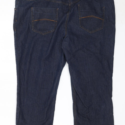 George Womens Blue  Cotton Cropped Jeans Size 20 L21.5 in Regular
