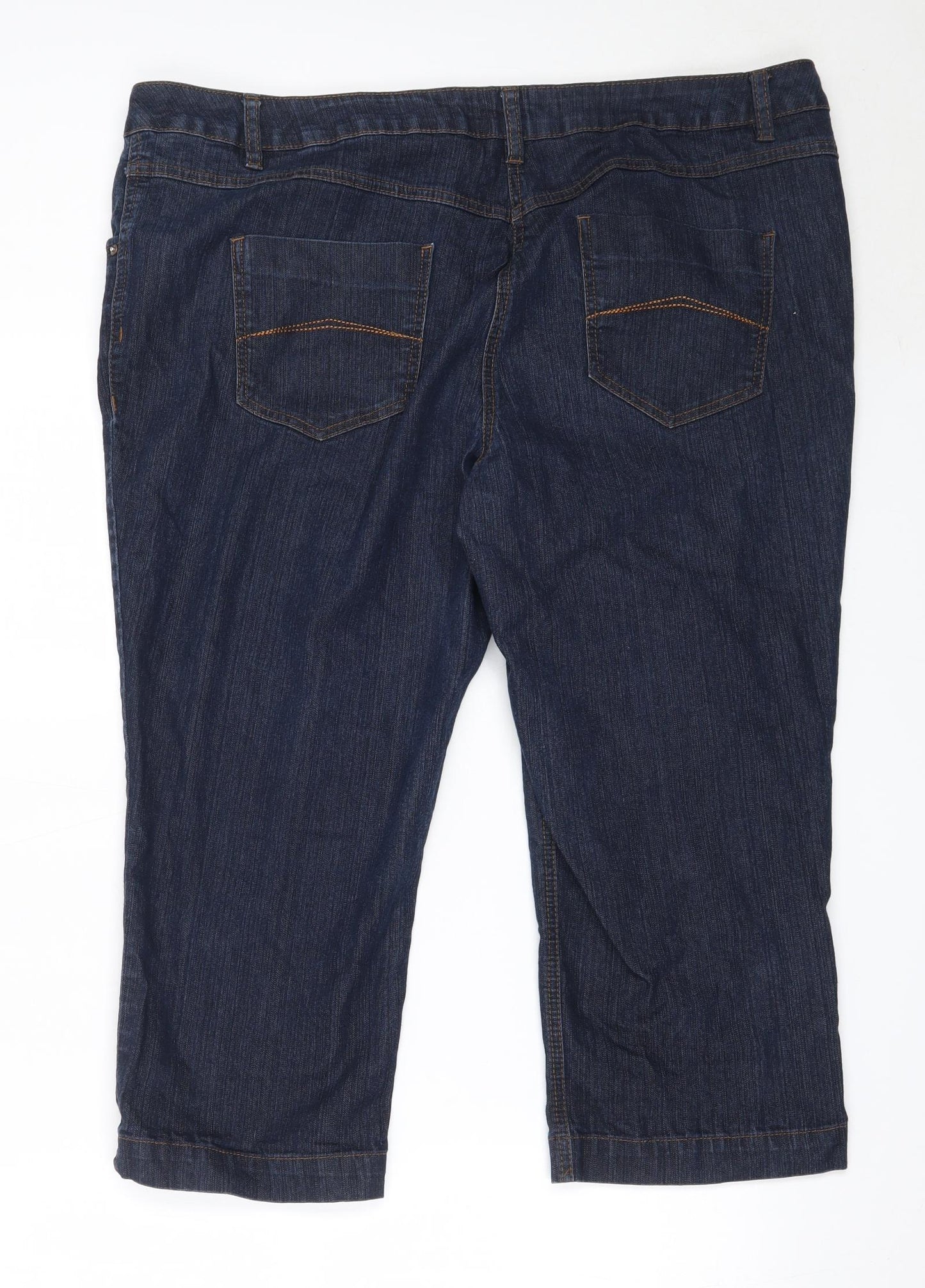 George Womens Blue  Cotton Cropped Jeans Size 20 L21.5 in Regular
