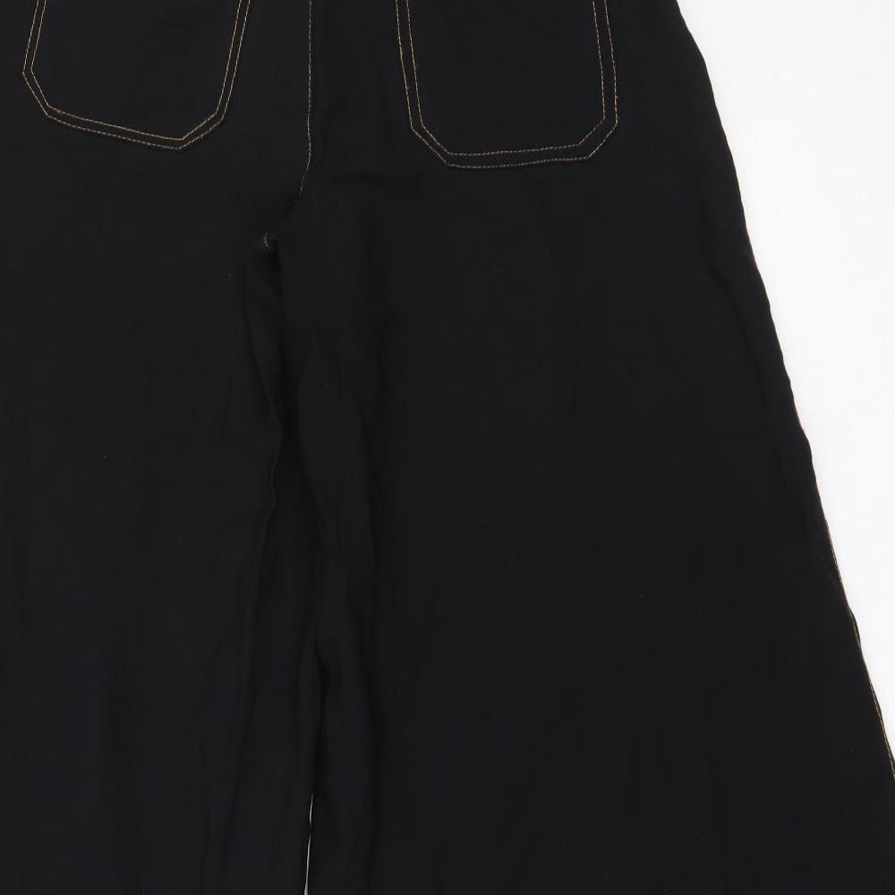 Zara Womens Black  Cotton Trousers  Size XS L24 in Regular