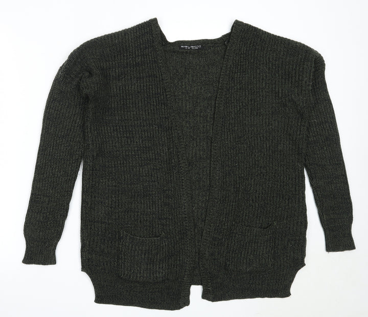 Select Womens Green Round Neck  Acrylic Cardigan Jumper Size 14
