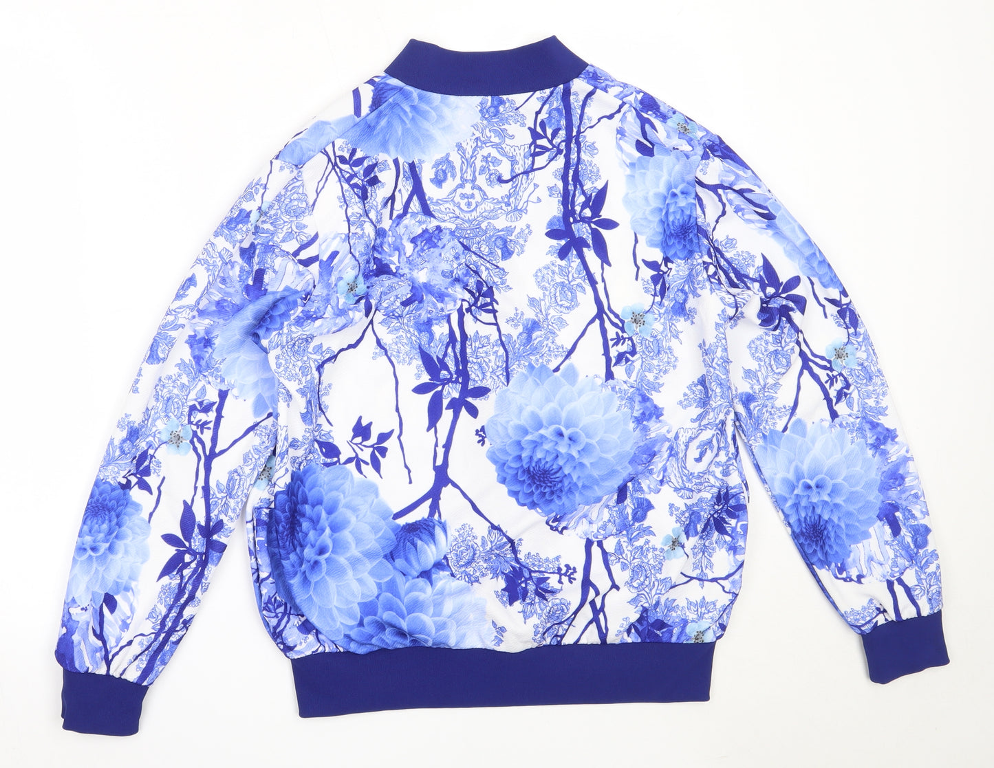 Quiz Womens Blue   Bomber Jacket Jacket Size 8