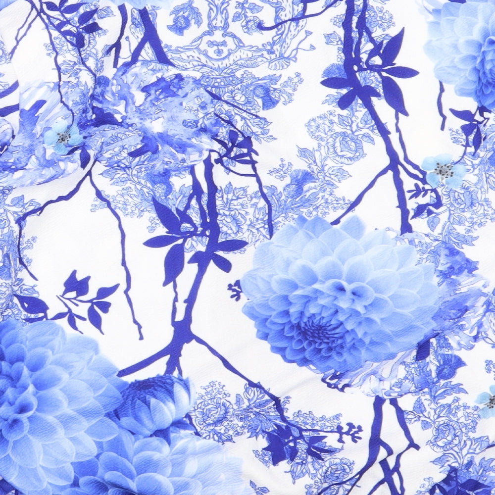 Quiz Womens Blue   Bomber Jacket Jacket Size 8