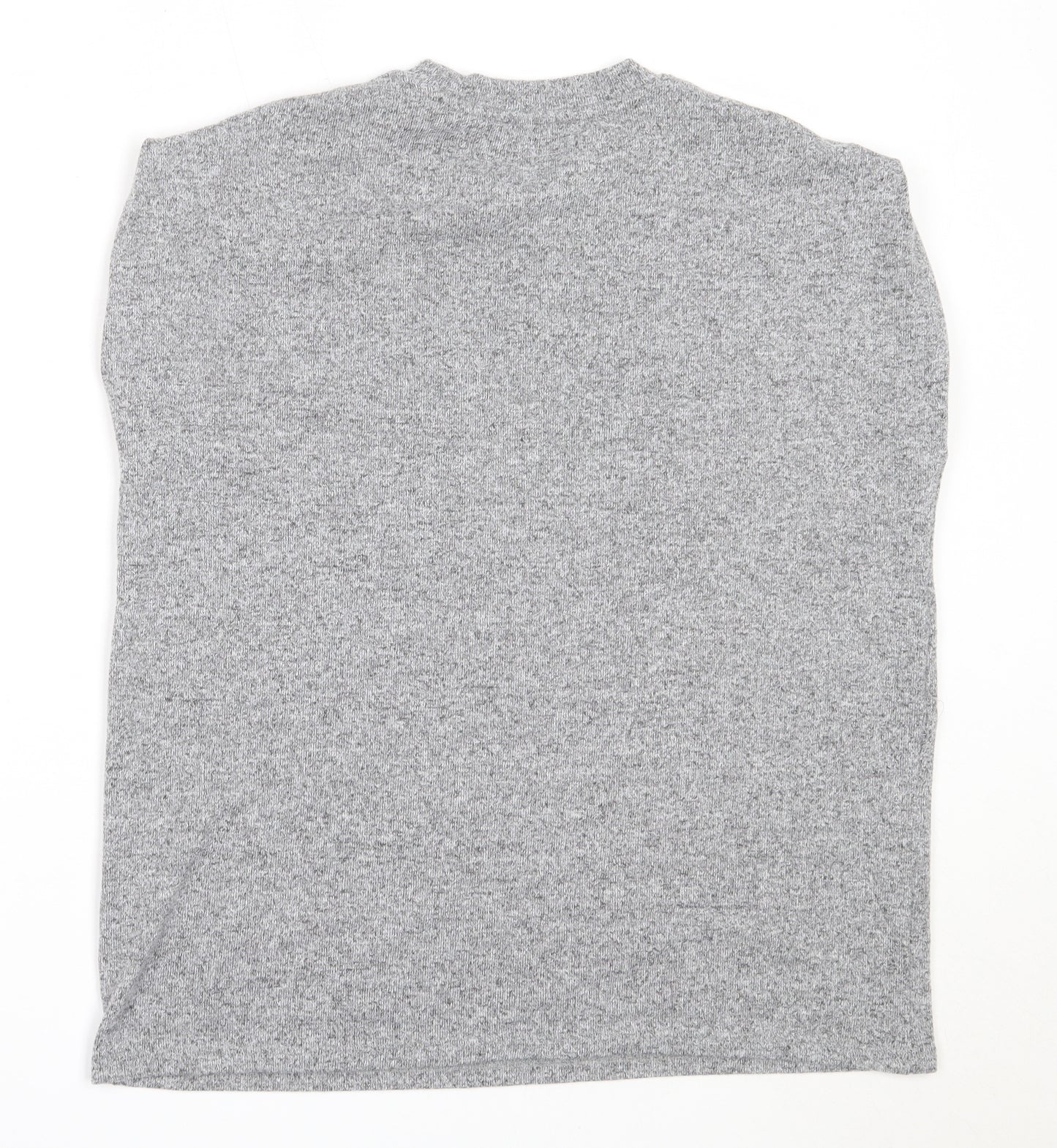 Jeff & Co Womens Grey  Polyester Basic T-Shirt Size 10 Round Neck