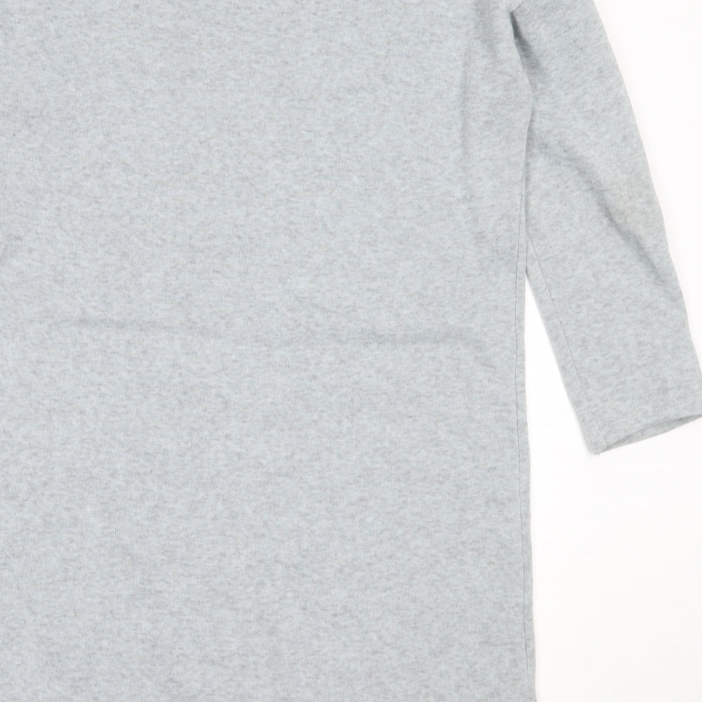 Preworn Womens Grey  Polyester Jumper Dress  Size L  High Neck