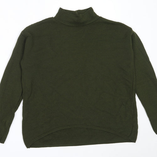 New Look Womens Green High Neck  Acrylic Pullover Jumper Size 10