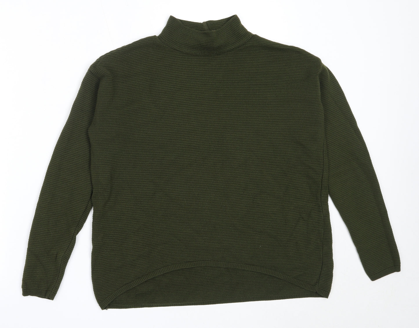 New Look Womens Green High Neck  Acrylic Pullover Jumper Size 10