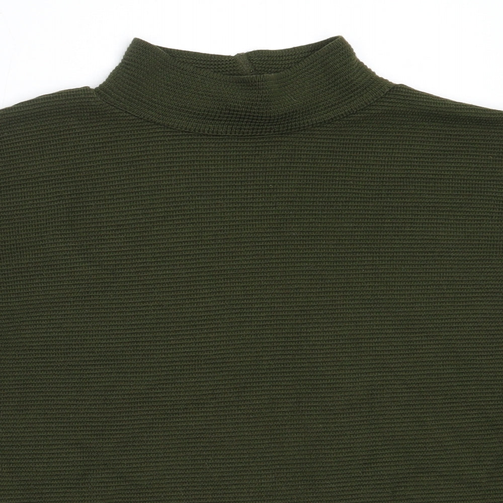 New Look Womens Green High Neck  Acrylic Pullover Jumper Size 10